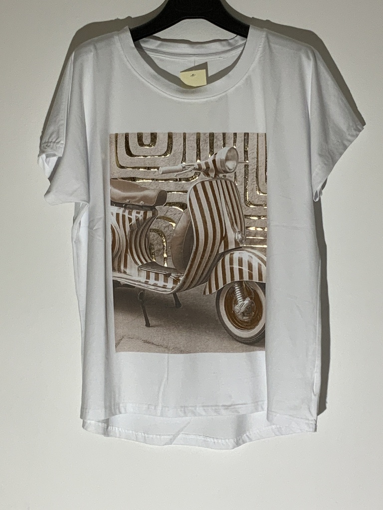 DA.MI.299JZ Moto T-Shirt Moped Vespa Größe 38-42