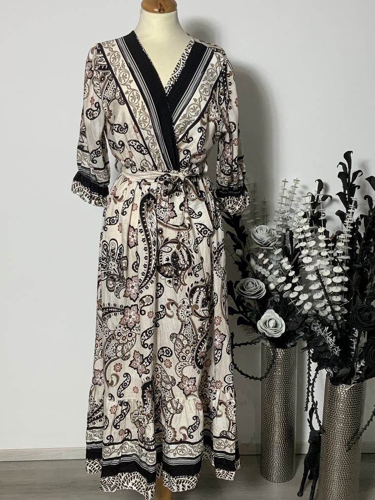 LI.7497Visc1 Kleid Größe bis 36