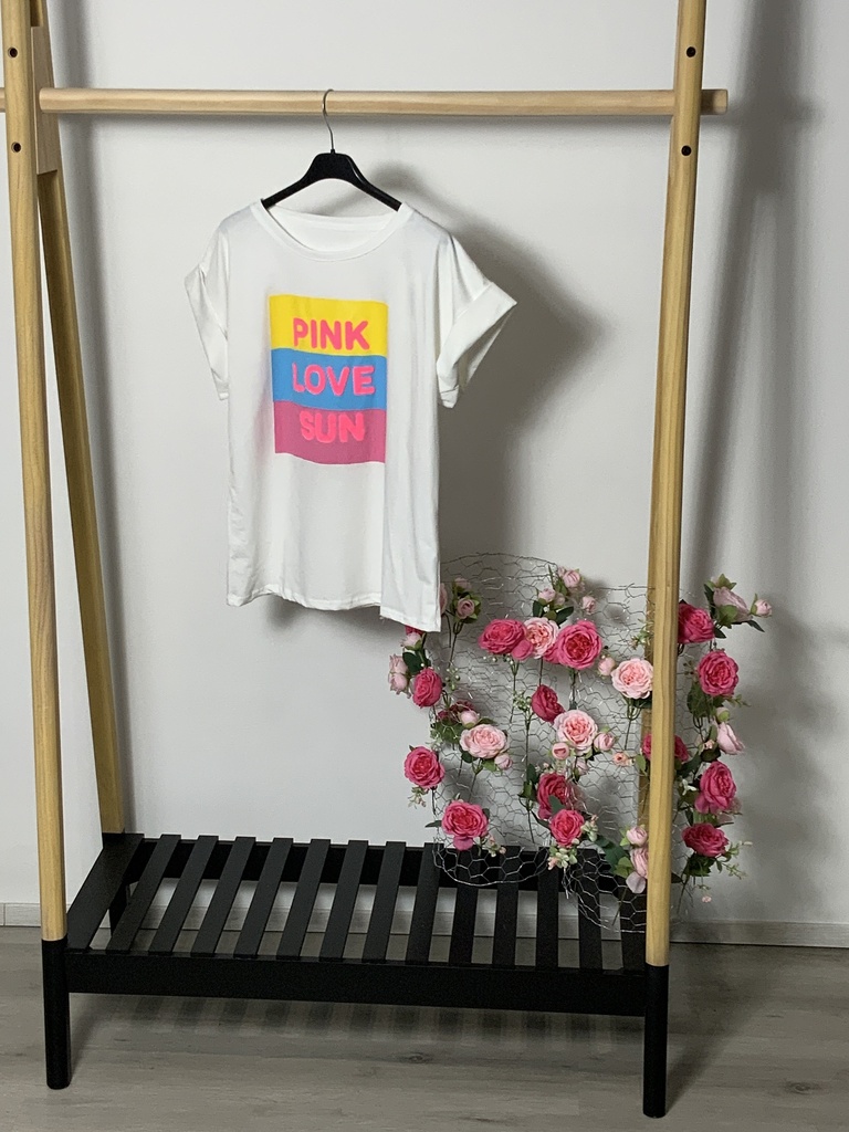 FIR. 17316 T-Shirt Pink Love Größe bis 40