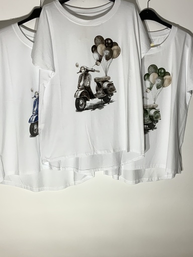 DA.299JZ Moto T-Shirt Moped Vespa Größe 38-42
