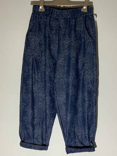 [P0007271] DA.CO.5492 Jeans Hose mit Blumenmuster Größe 36-38