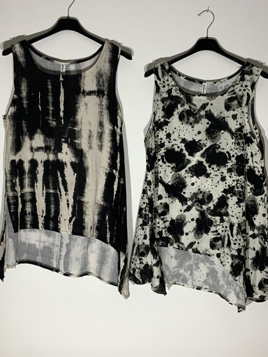 RO.AUT.DOL.12129 Top Schwarz/Weiß