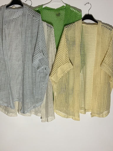 168F.6893 Strickjacke kurz Arm Größe bis 42