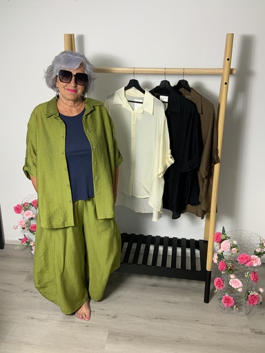 Bl.4382-Q74 Bluse kurz Arm Größe bis 46