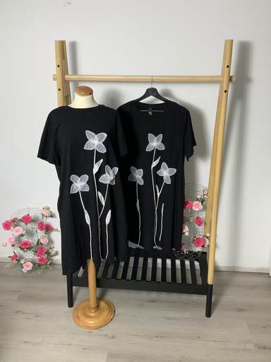 [P0009380] My. 510272 Kleid lang schwarz Größe bis 42
